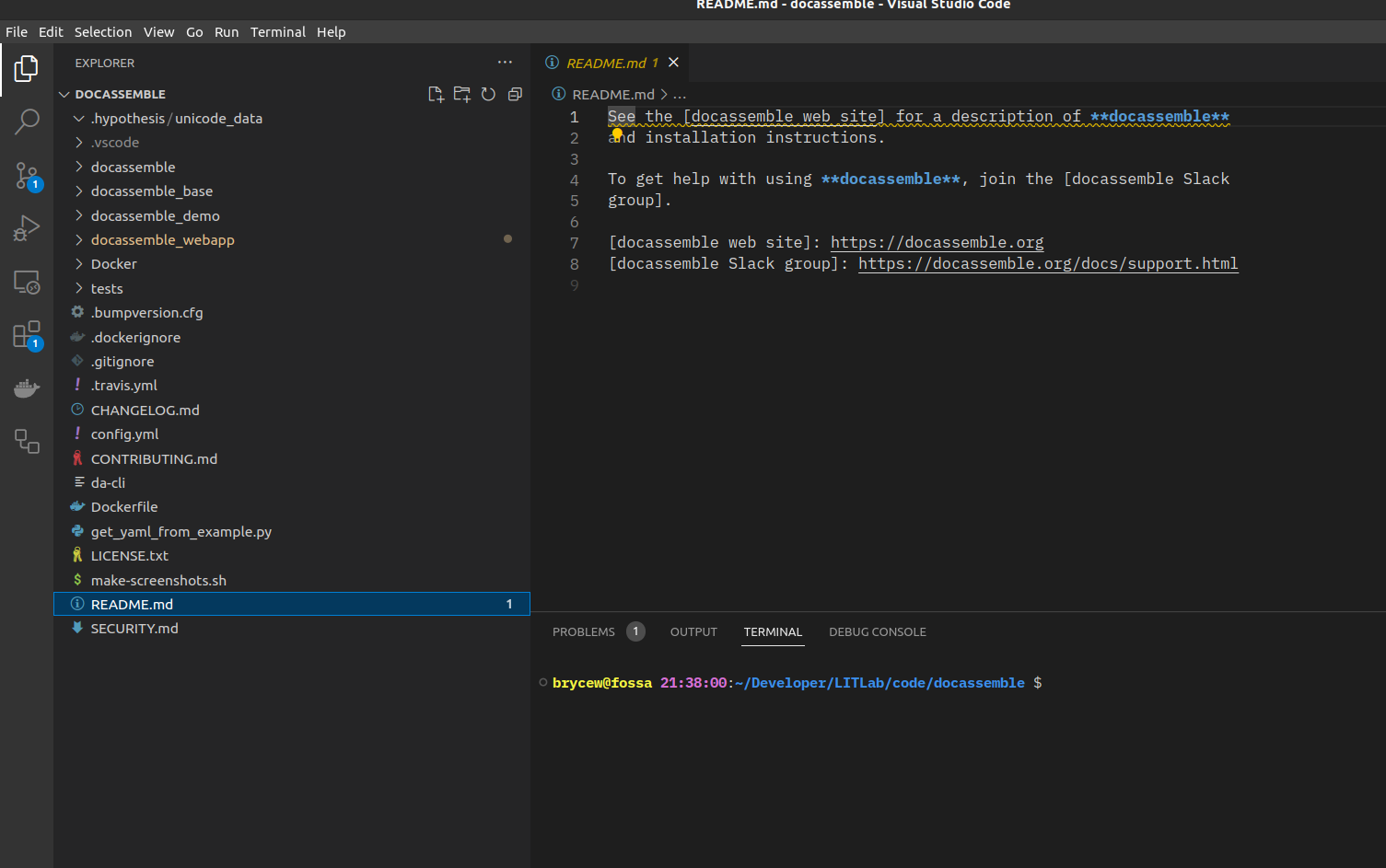 A screenshot of visual studio code editor